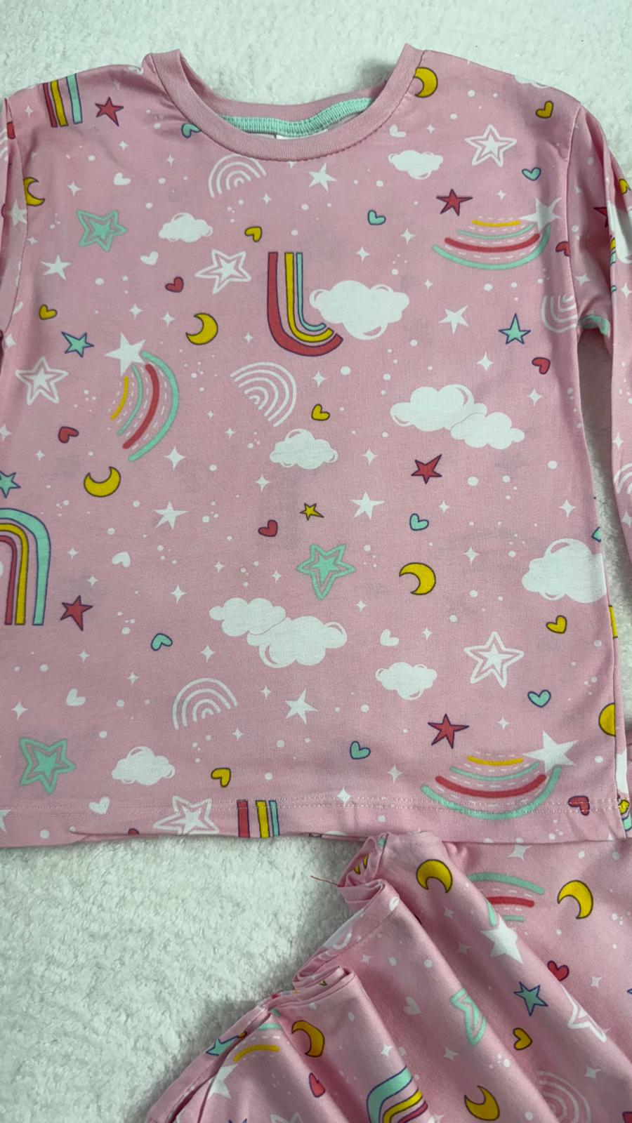 PEMBE GÖKKUŞAĞI PİJAMA TAKIMI