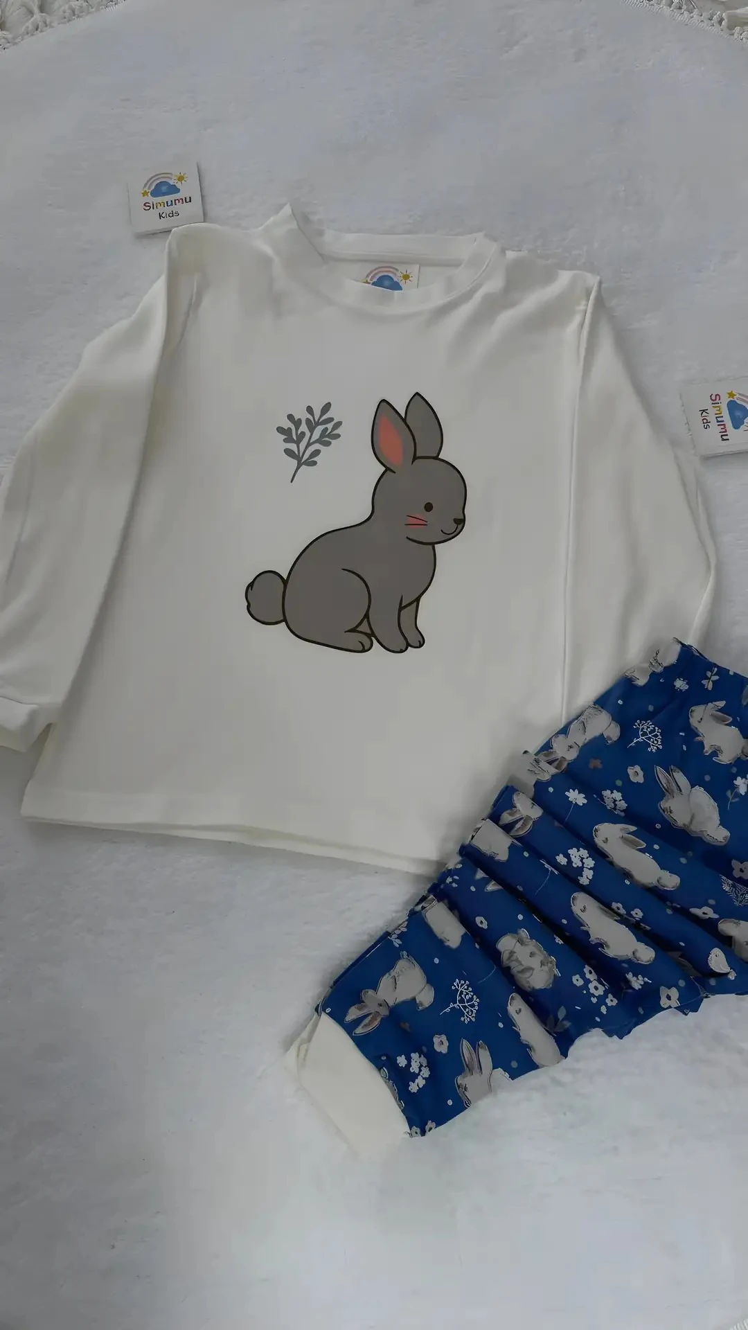 MAVİ TAVŞANLI PİJAMA TAKIMI