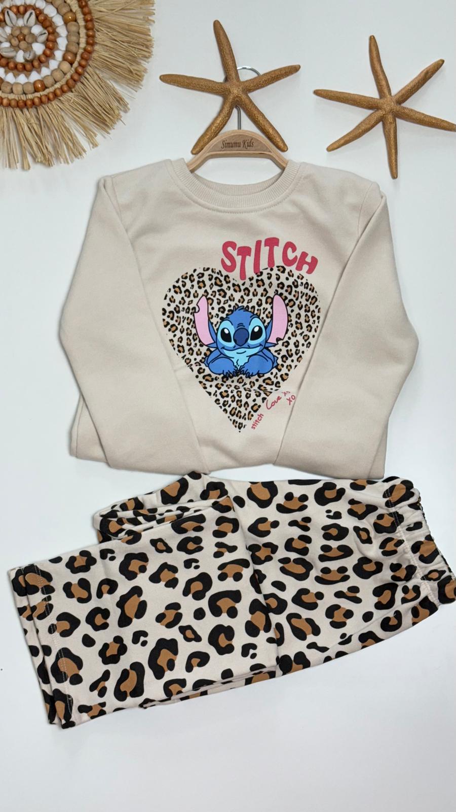 STITCH LEOPAR KIZ ÇOCUK TAKIM
