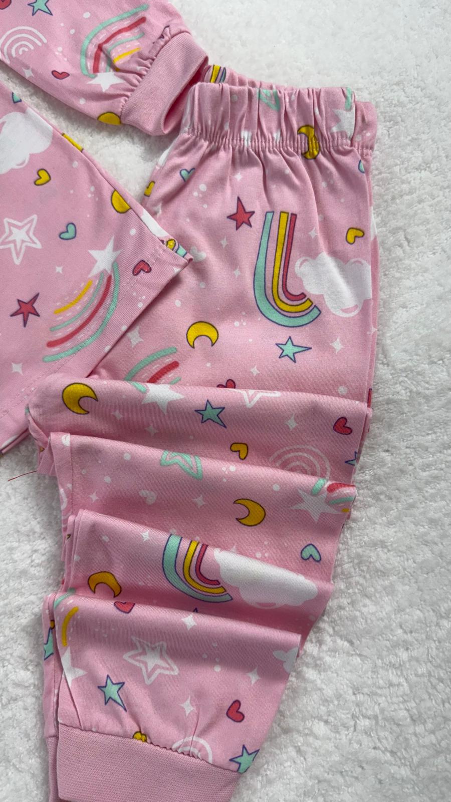 PEMBE GÖKKUŞAĞI PİJAMA TAKIMI