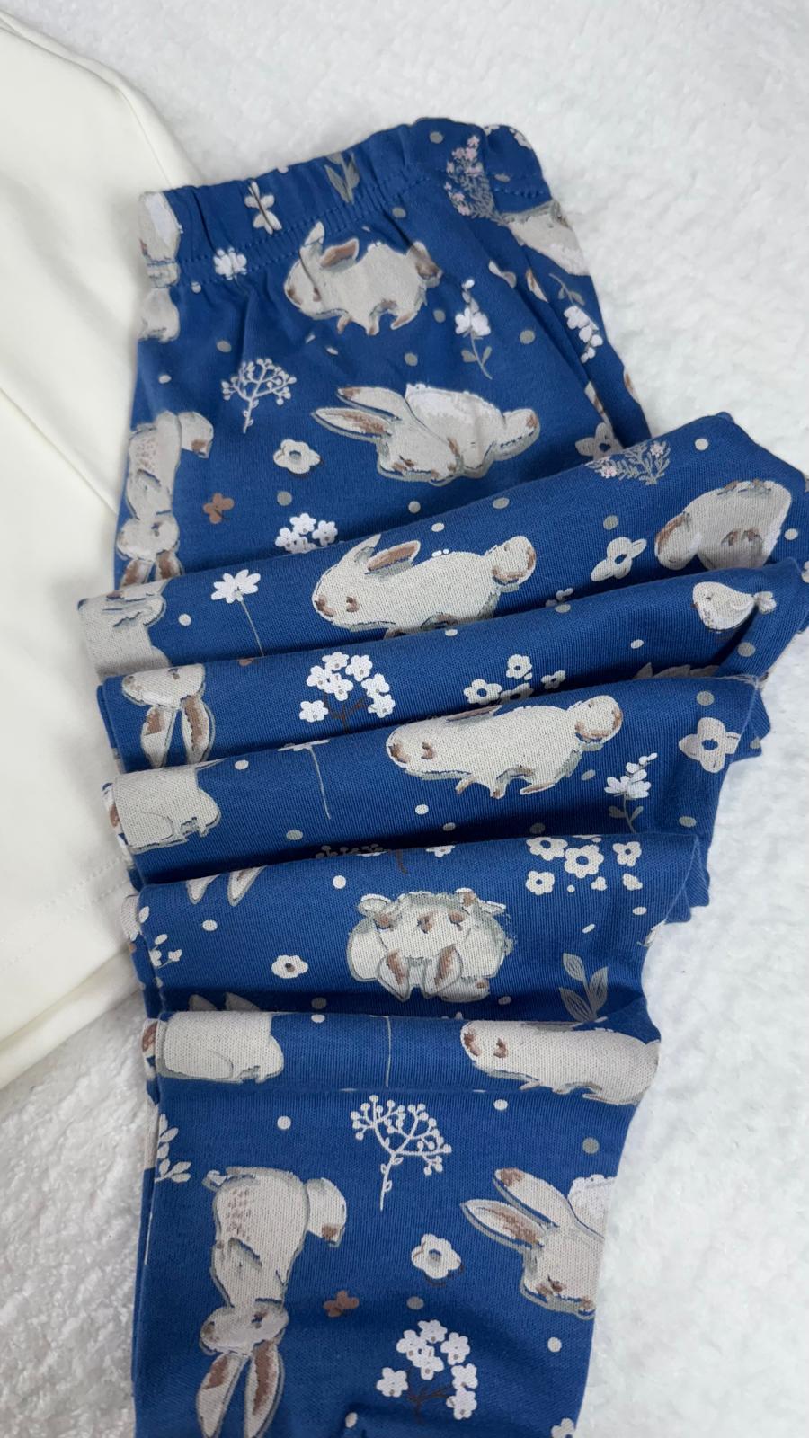 MAVİ TAVŞANLI PİJAMA TAKIMI