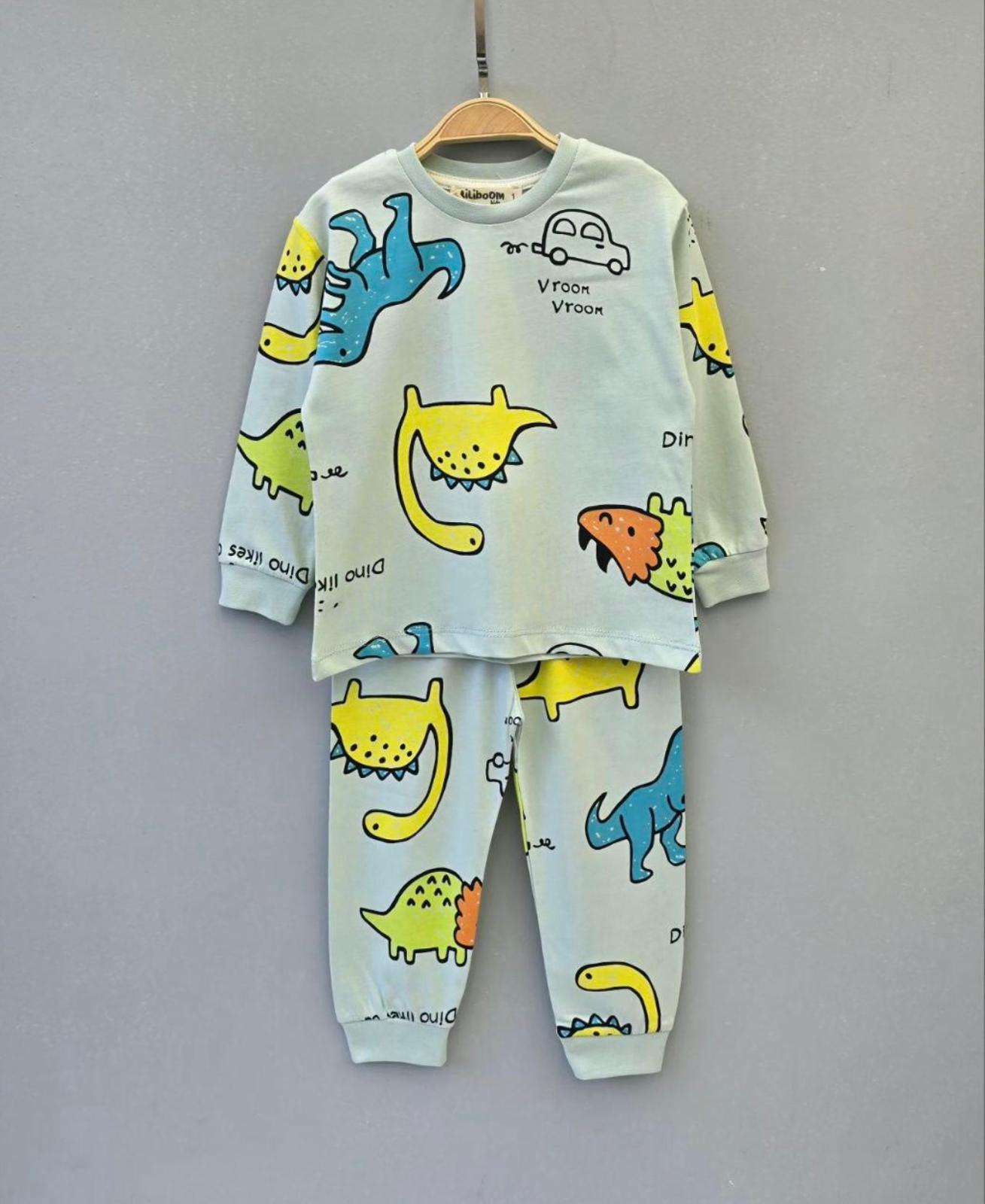 YEŞİL DİNOZOR PİJAMA TAKIMI