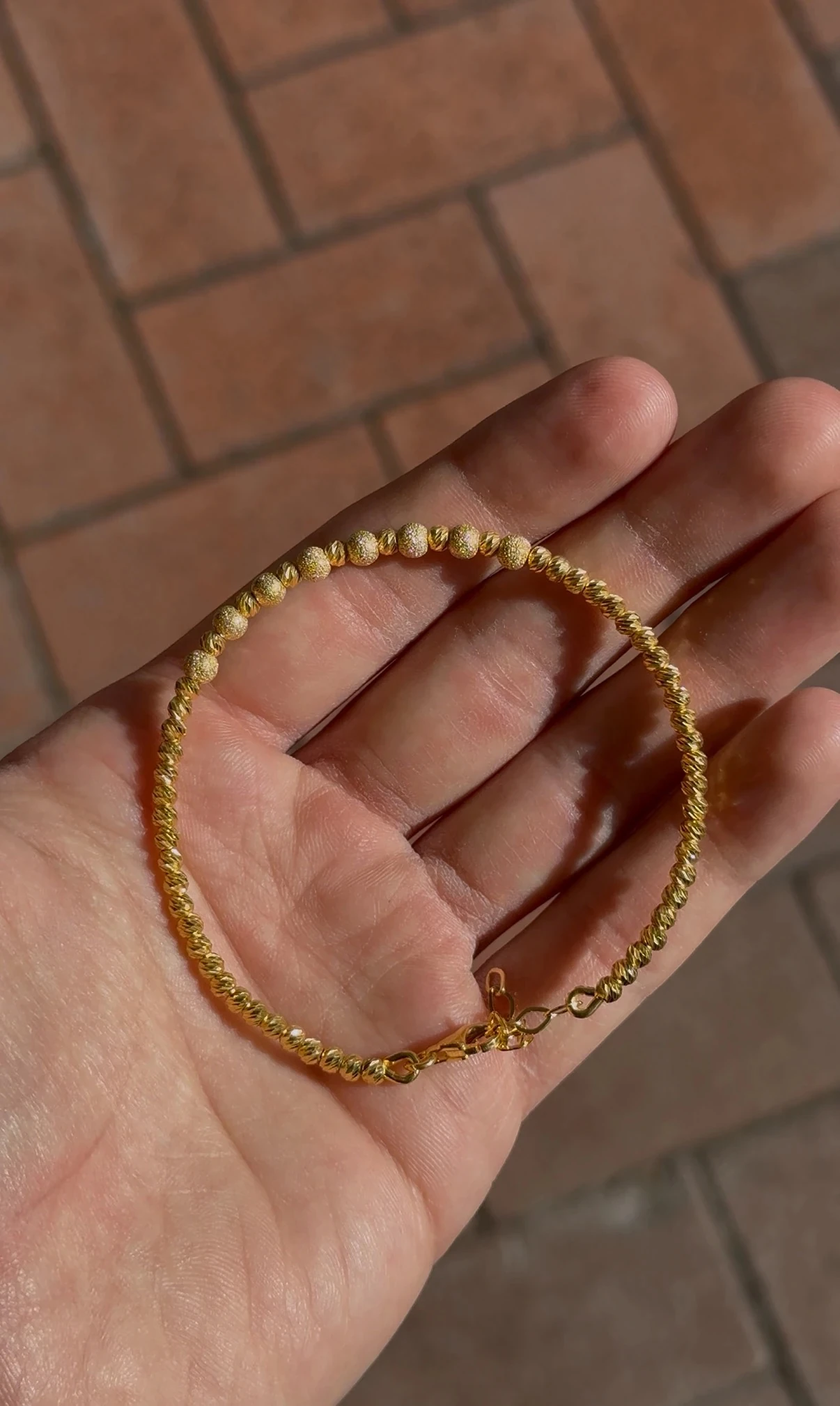 925 Ayar Gümüş Üzeri 22 Ayar Altın Kaplama Tek Sıra Dorika Kelepçe