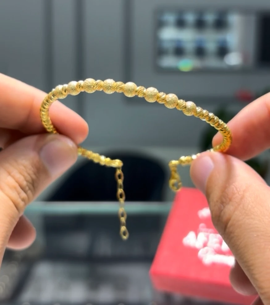 925 Ayar Gümüş Üzeri 22 Ayar Altın Kaplama Tek Sıra Dorika Kelepçe