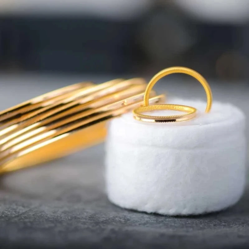 925 Ayar Gümüş Üzeri 22 Ayar Altın Kaplama Ajda Bilezik Ve Yüzük Set