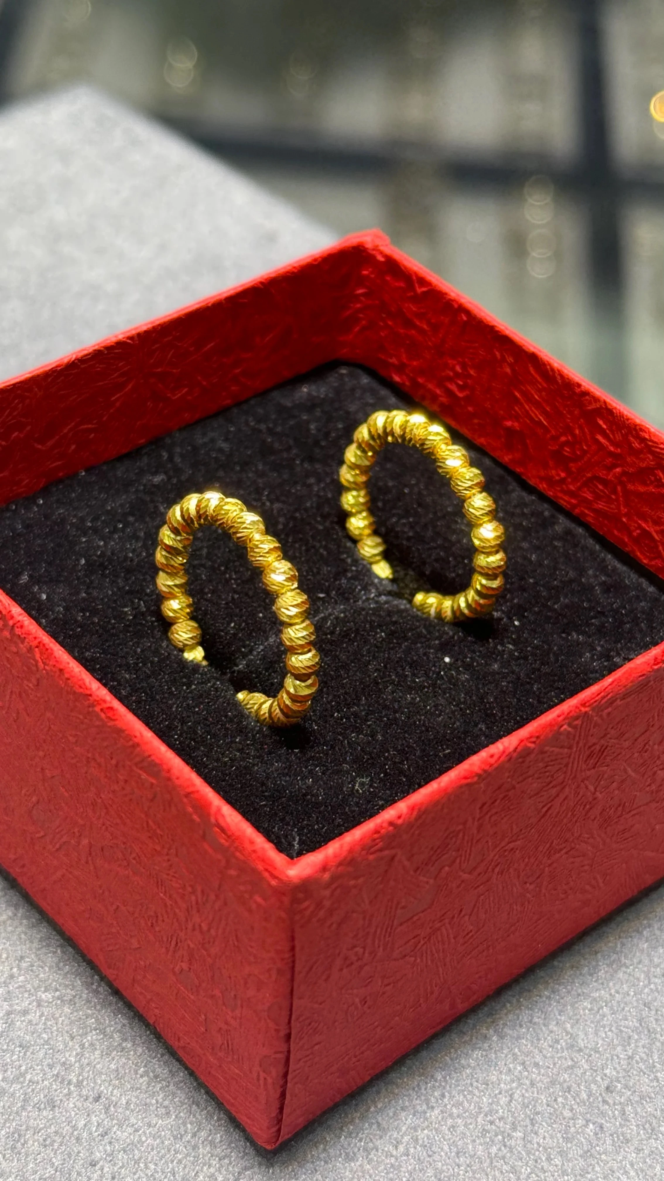 925 Ayar Gümüş Üzeri 22 Ayar Altın Kaplama Düz Dorika Toplu Küpe