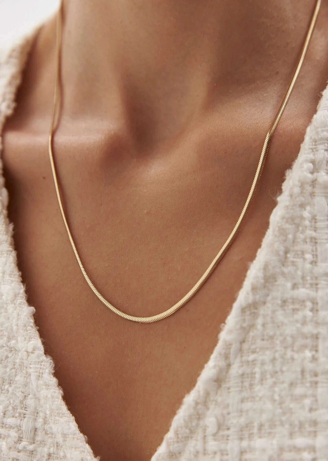 925 Ayar Gümüş Üzeri Altın Kaplama İtalyan Balık Sırtı Zincir