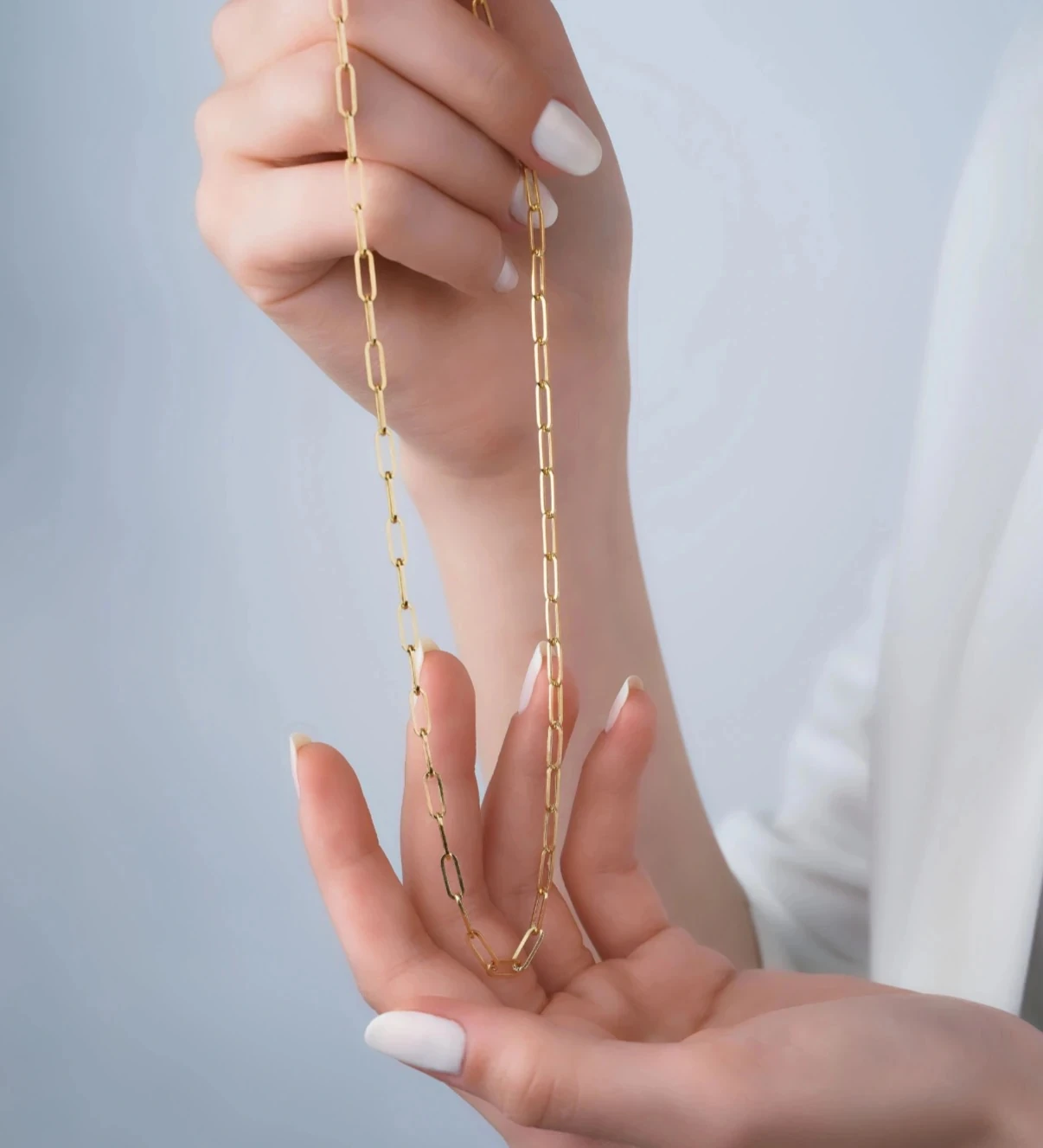 925 Ayar Gümüş Üzeri Altın Kaplama Ataç Model Zincir 