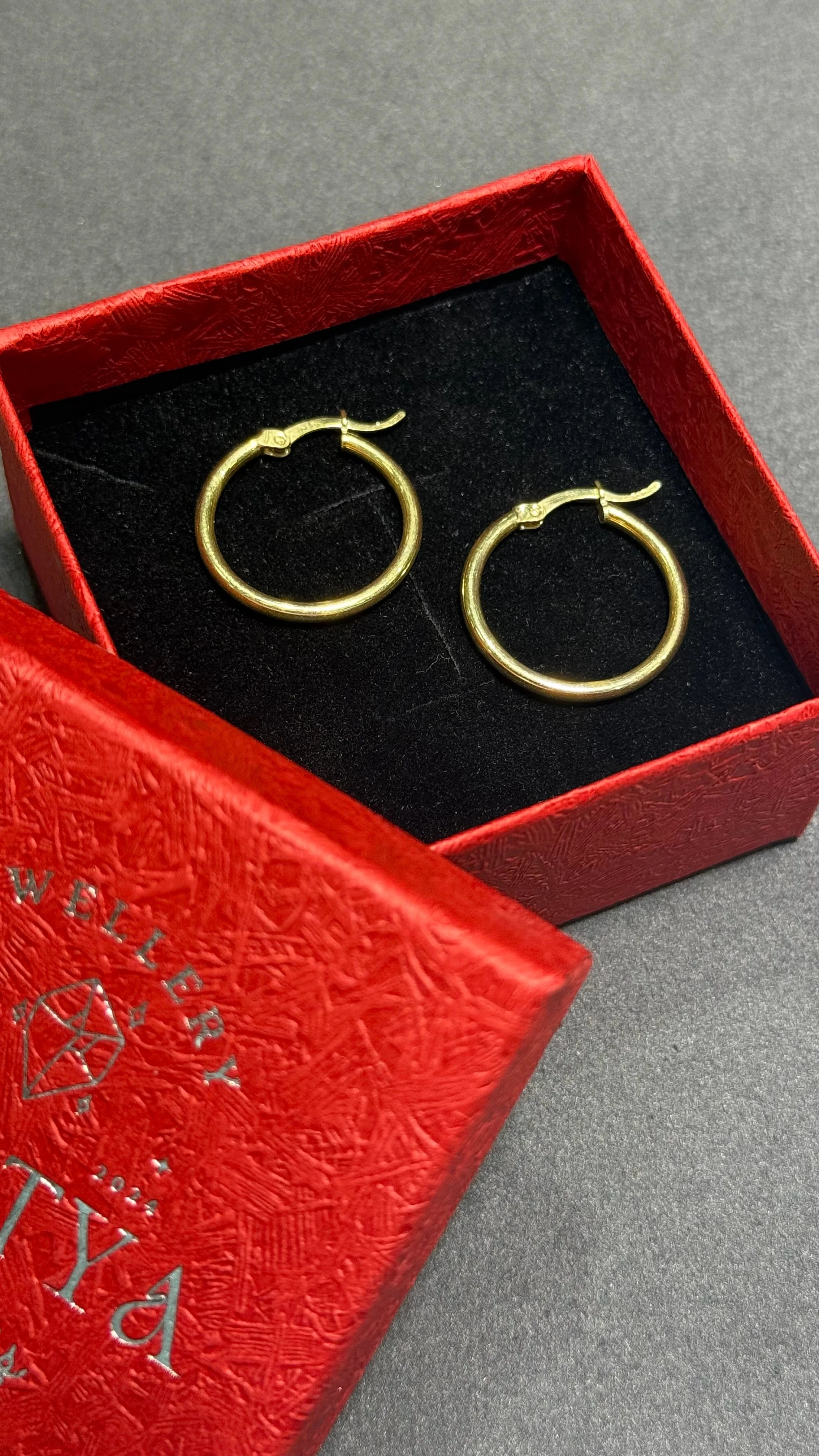 925 Ayar Gümüş Üzeri Altın Kaplama Halka Model Küpe