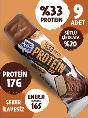 Trio Move Protein Bar 9 Adet X 50 Gr Kurabiye & Sütlü Çikolata