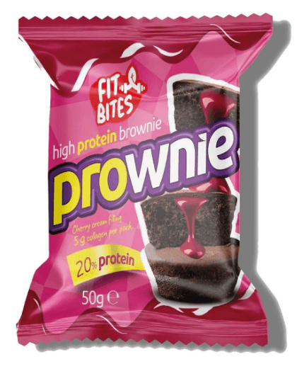 FitBites Prownie High Protein Brownie 50 Gr Cherry Cream