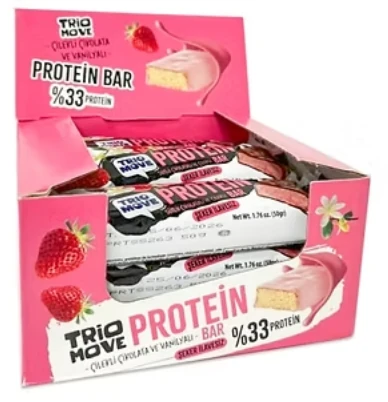 Trio Move Protein Bar 9 Adet X 50 Gr Çilekli Çikolata & Vanilya