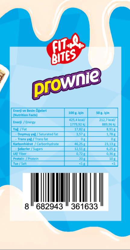 FitBites Prownie High Protein Brownie 50 Gr Coconut Cream
