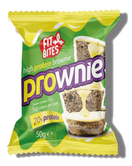 FitBites Prownie High Protein Brownie 50 Gr Lemon Cream
