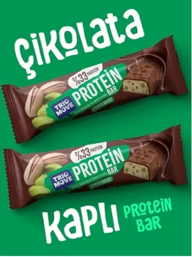 Trio Move Protein Bar 9 Adet X 50 Gr Sütlü Çikolatalı & Antep Fıstıklı