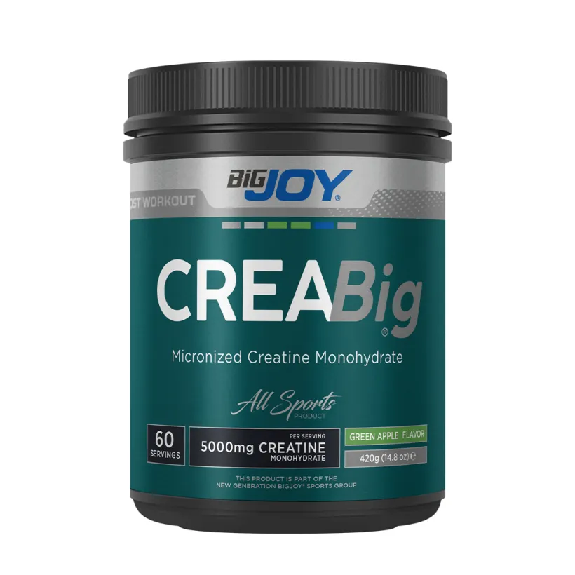 Big Joy Crea Big Micronized Creatine Powder 420 Gr Yeşil Elma