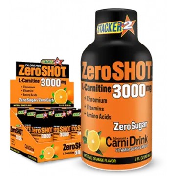 Zero Shot 60 mL 3000Mg L-Carnitine 12 Adet Portakal