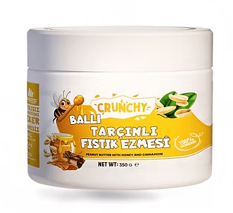 Mustang Nutrition Crunchy Ballı Tarçınlı Fıstık Ezmesi 350 Gr