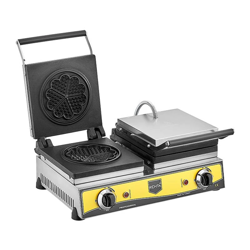 Remta İkili Çiçek Model Waffle Makinesi, Elektrikli