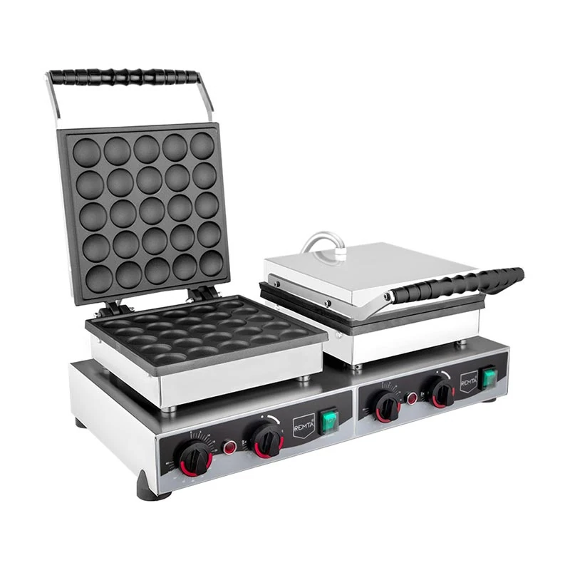 Remta İkili Kapaklı Bubble Pankek Makinesi, 50'li, Elektrikli