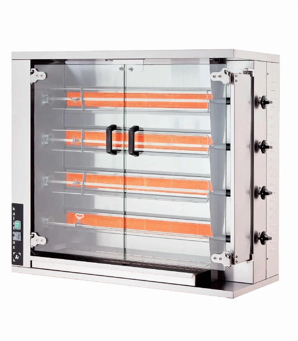 Kalitegaz 16-20 Piliç Kapasiteli Gazlı Piliç Çevirme Makinesi 115x55x98 cm CRG4