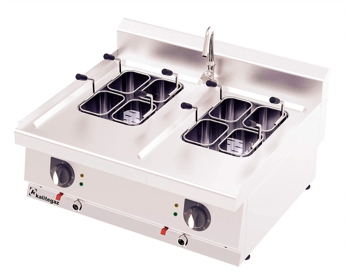 Kalitegaz 12+12 Litre Elektrikli Makarna Haşlama Makinesi 80x70x29 cm PC4070E Rinnova