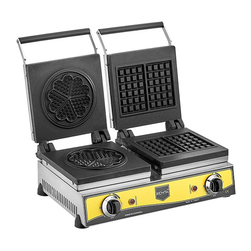Remta İkili Waffle Makinesi Kare ve Çiçek Model, Elektrikli
