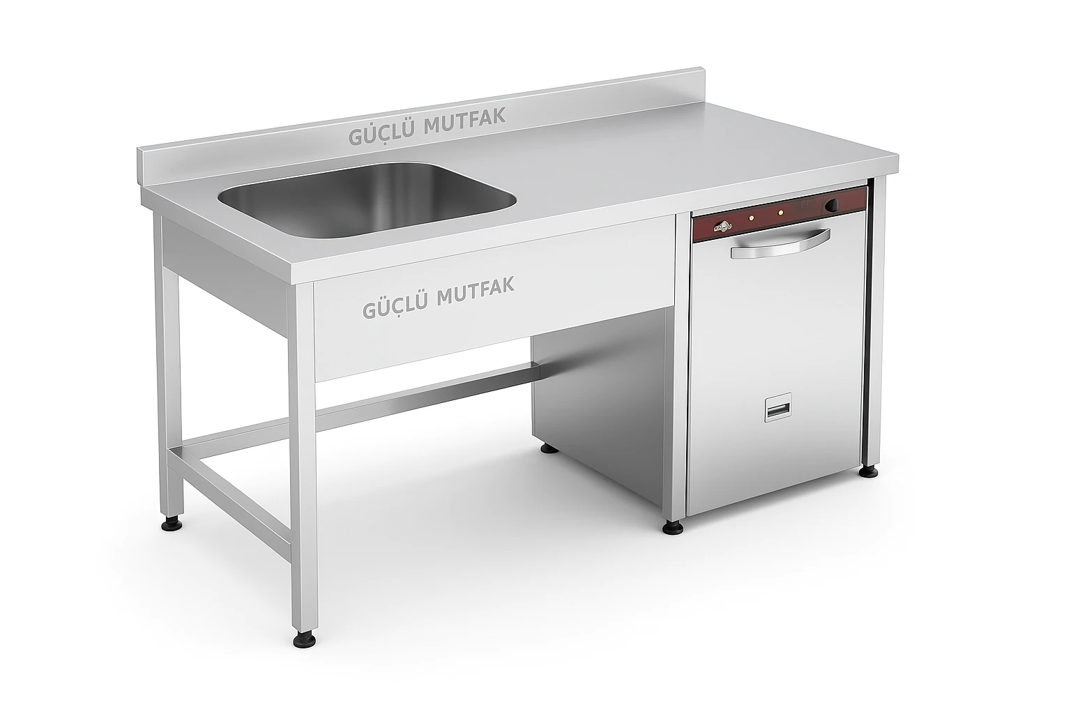 Paslanmaz Bulaşık Makine Girişli Evyeli Tezgah