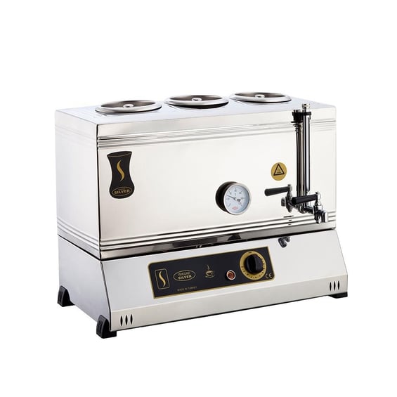 Işıkgaz Silver 60 Lık Elektrikli 40 Litre 3 Demlikli Çay Kazanı