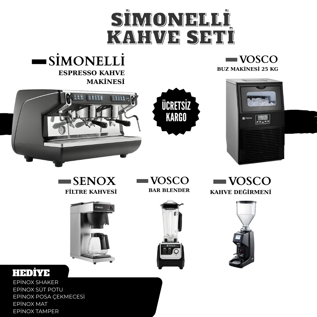 Simonelli Espresso Kahve Seti