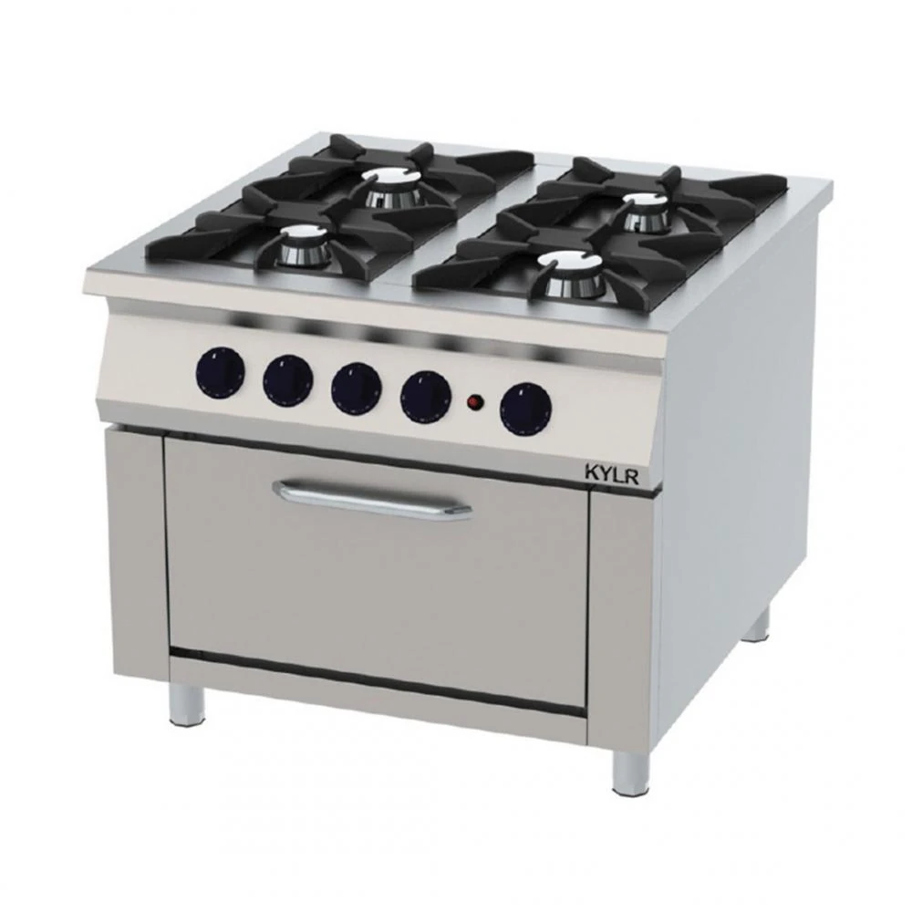 Kayalar Fırınlı Kuzine 4 Gözlü (100x100x95 cm, Gazlı)