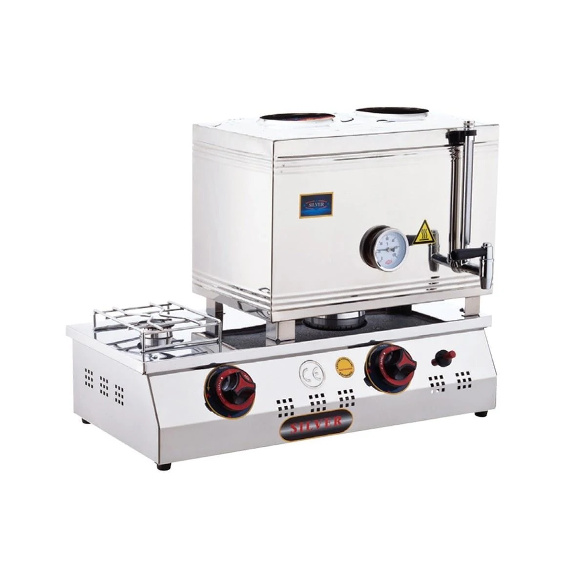 Işıkgaz Silver 40 Lık 30 Litre 2 Demlikli Çay Kazanı - Doğalgazlı / Tüplü