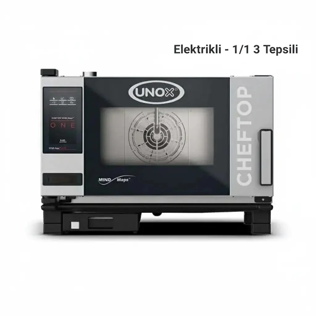 Unox Cheftop One Combi Konveksiyonlu Fırın (Dijital 3 Tepsili GN 1/1 Elektrikli)