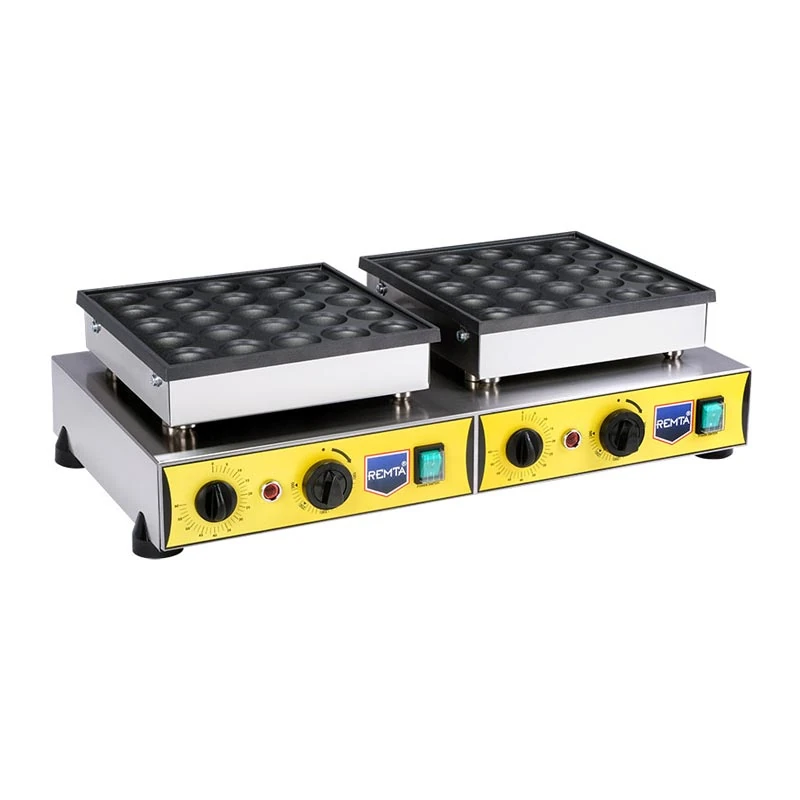 Remta Yuvarlak İkili Bubble Waffle Makinesi, 50'li, Elektrikli