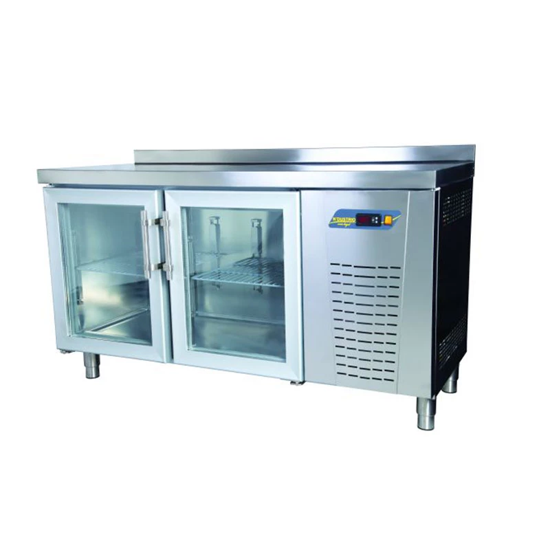 Ndustrio Tezgah Tip Buzdolabı, 2 Cam Kapılı