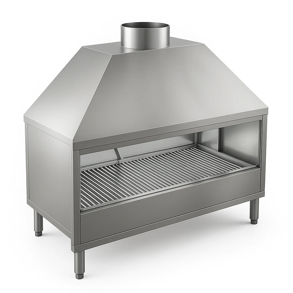 Paslanmaz Kömürlü Ocakbaşı Izgara 150cm, İzolasyonlu