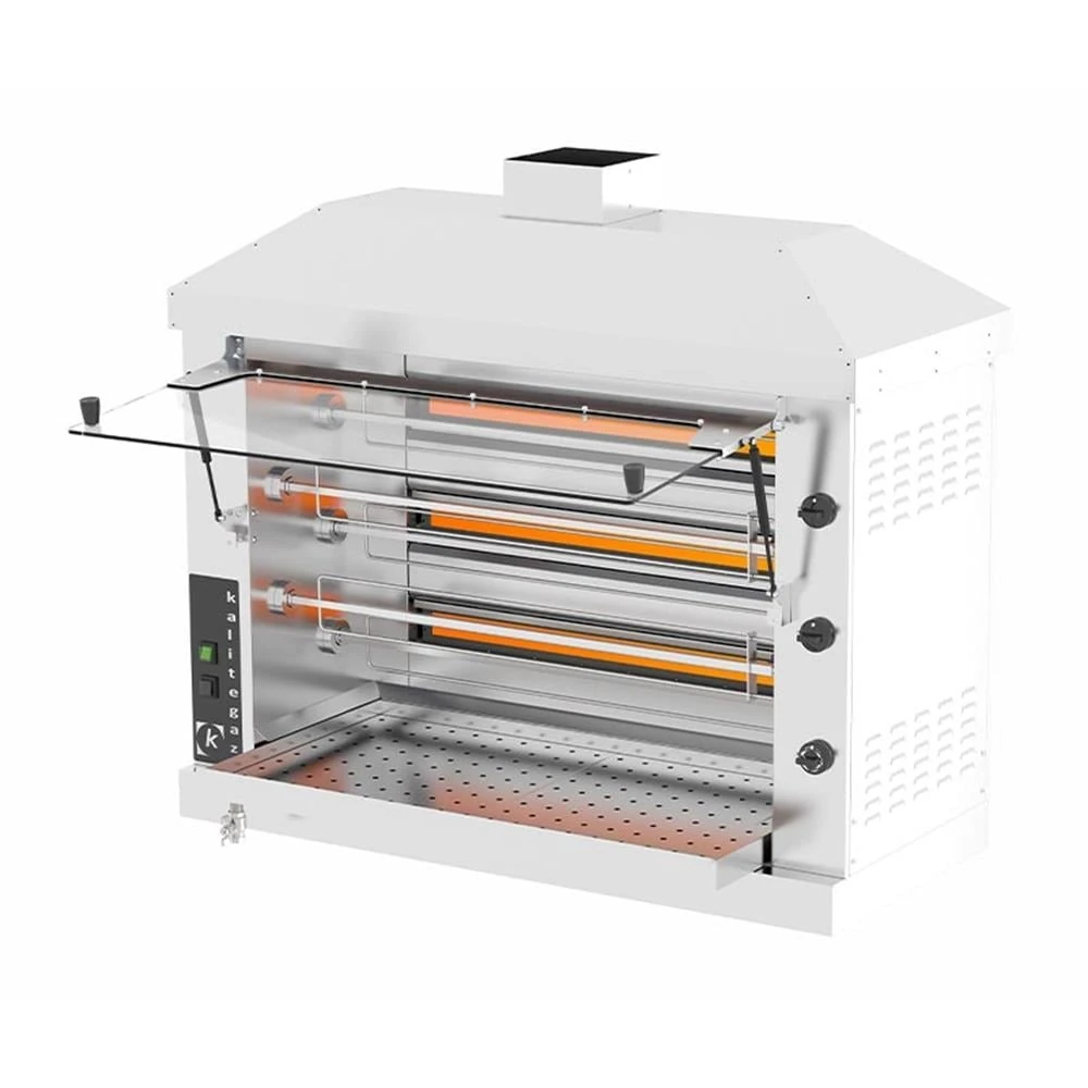 Kalitegaz Dinlendirmeli Gazlı Piliç Çevirme Makinesi 12-15 Piliç Kapasiteli CRG3C-5