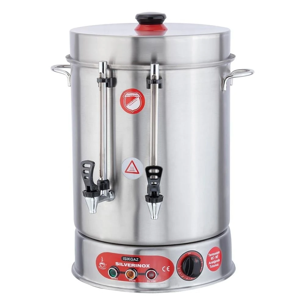 Işıkgaz Silver Metal Musluklu Ses İkazlı Bardak Çay Makinesi