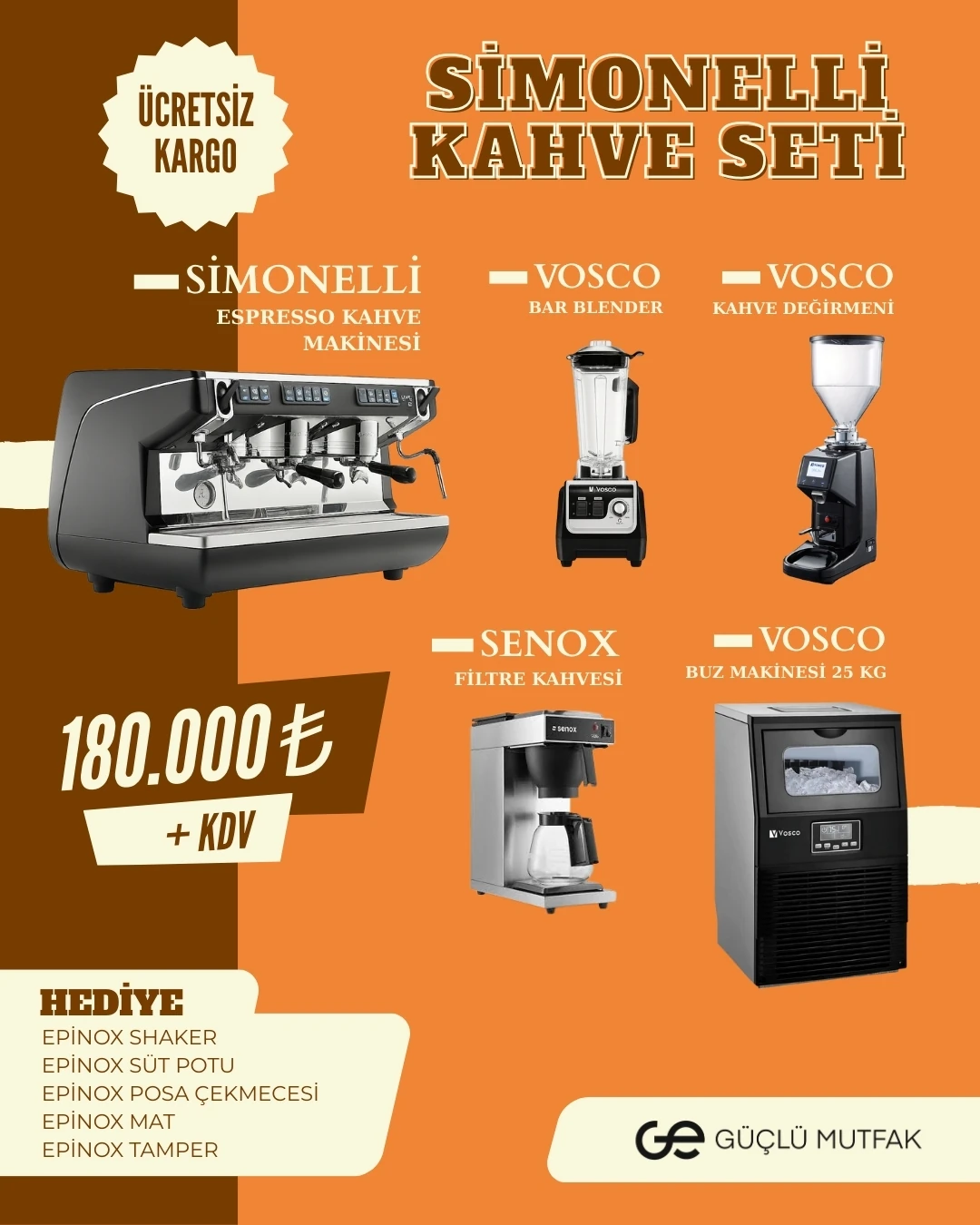Simonelli Espresso Kahve Seti