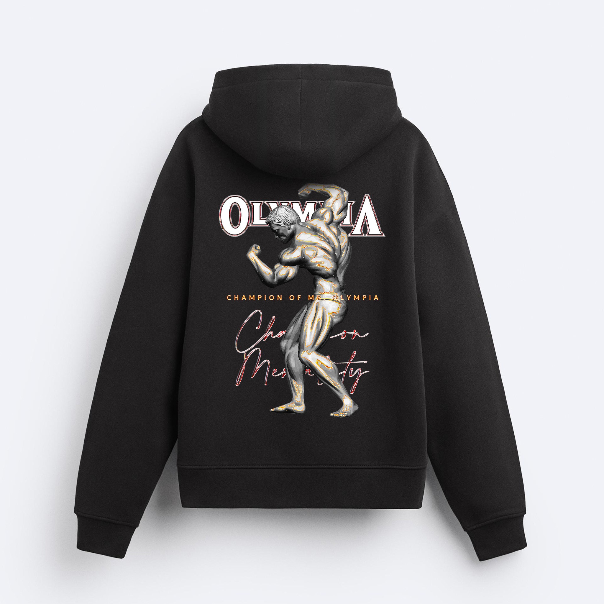 Champion of MR. Olympia Fermuarlı Hoodie