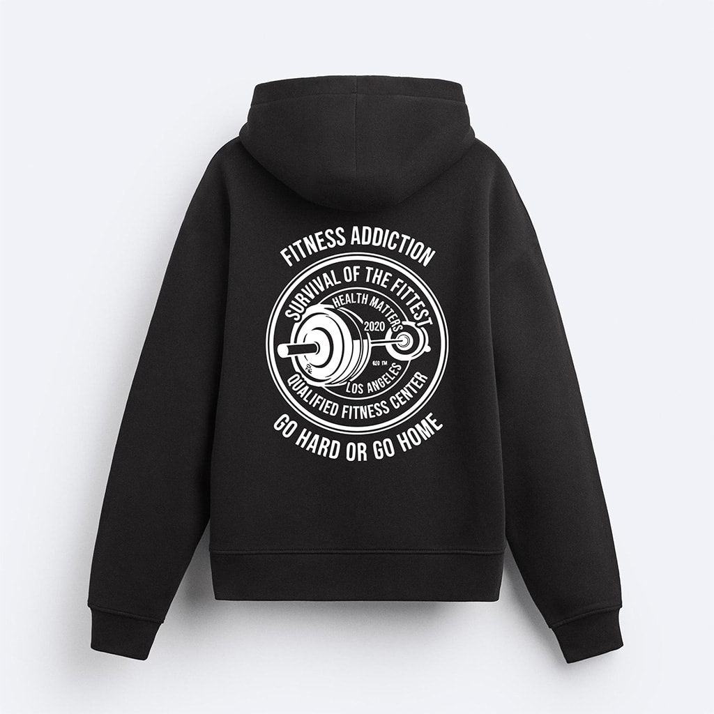 Fitness Addiction Kapşonlu Sweatshirt