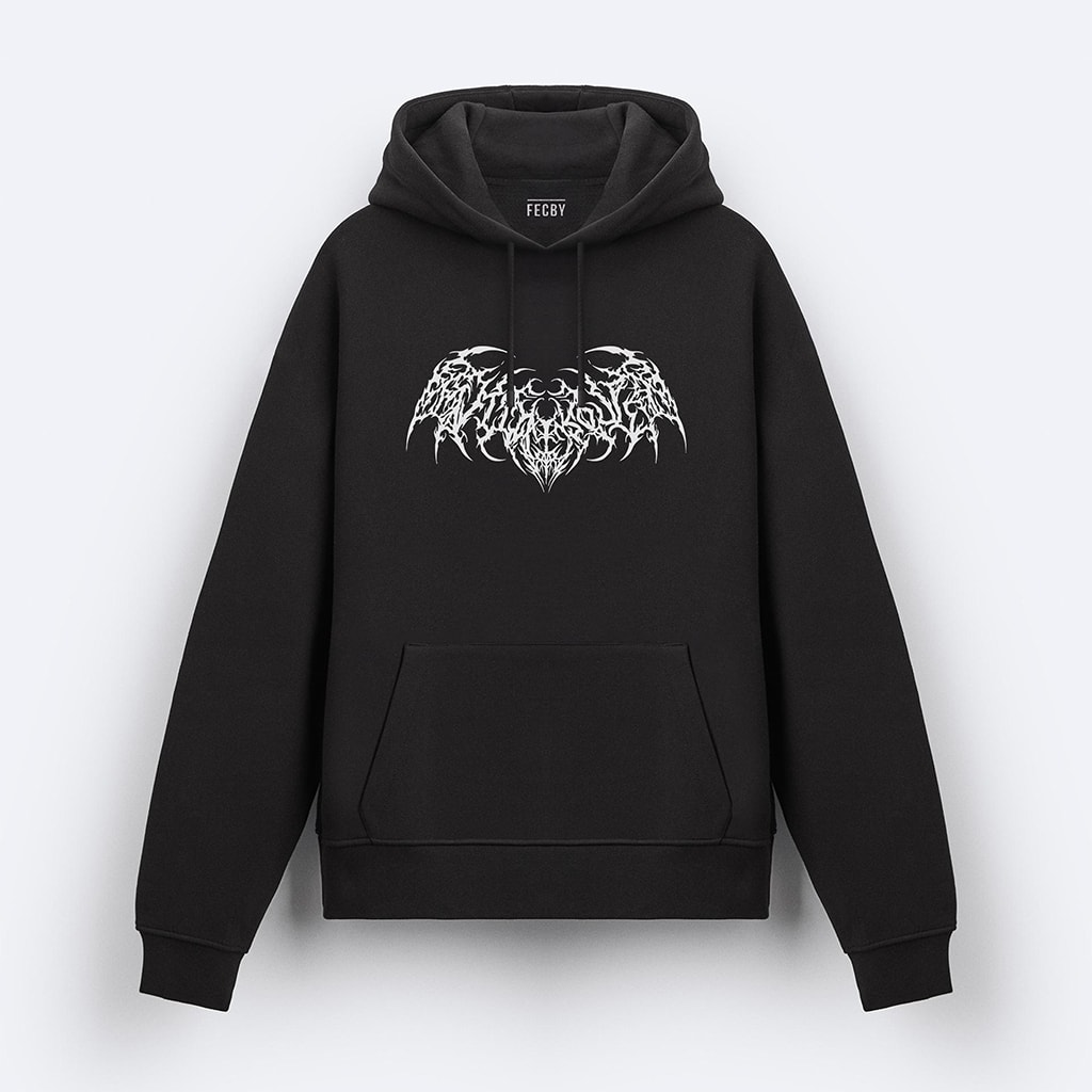 Bat a Goth Kapşonlu Sweatshirt