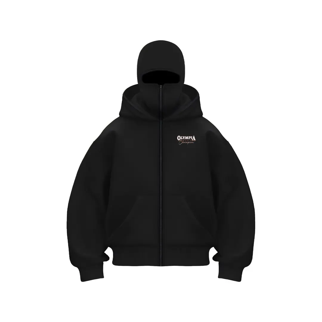 Champion of MR. Olympia Ninja Kar Maskeli Fermuarlı Hoodie