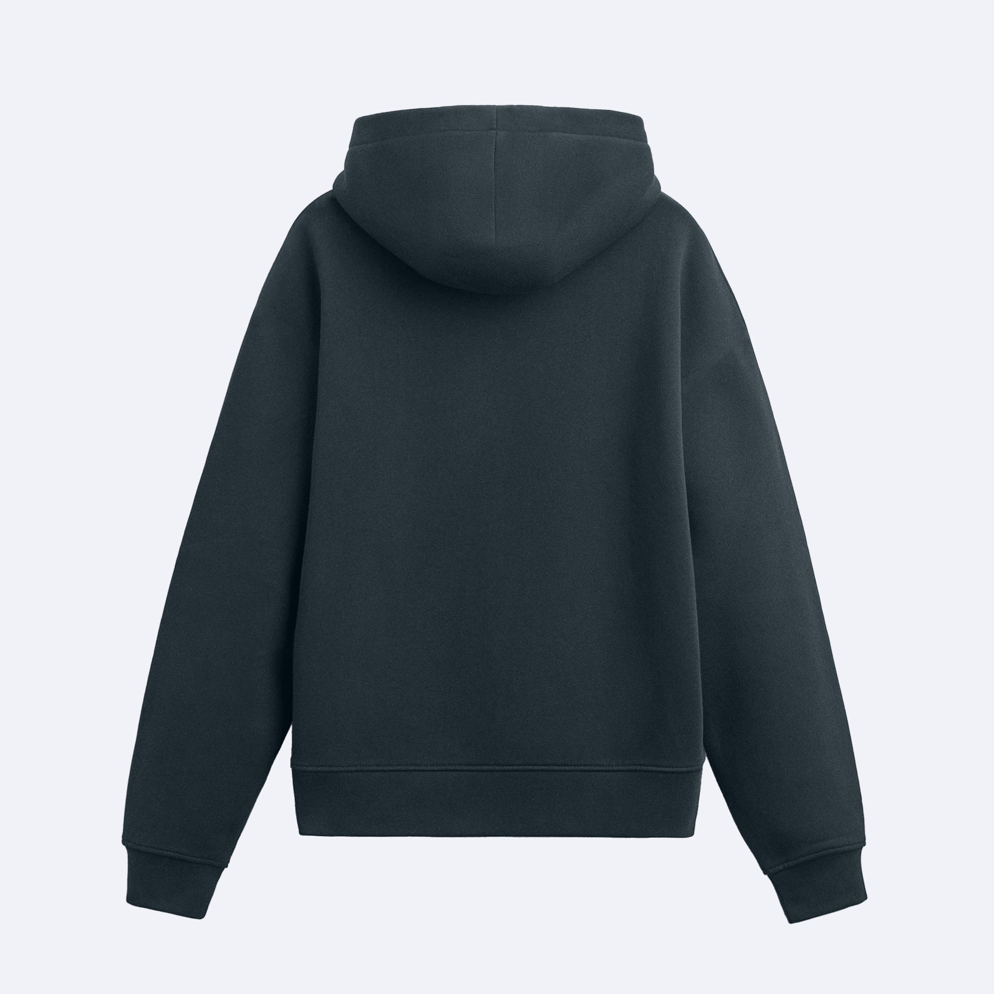 Basic Füme Fermuarlı Hoodie