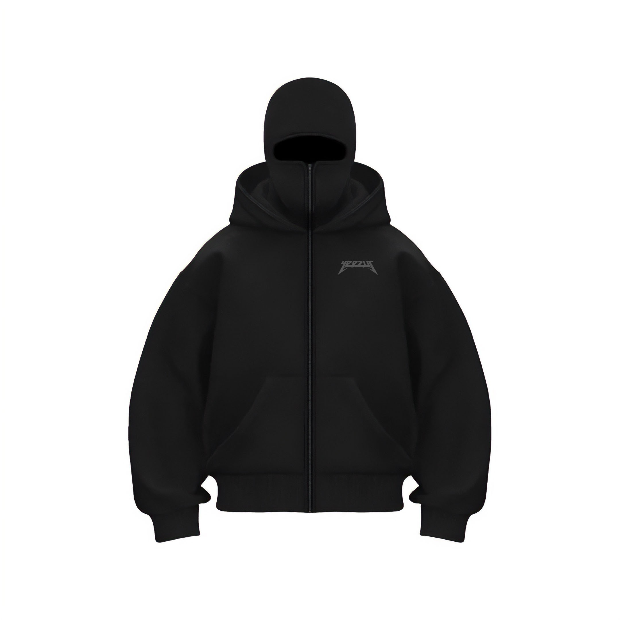Kanye Yeezus Ninja Kar Maskeli Fermuarlı Hoodie