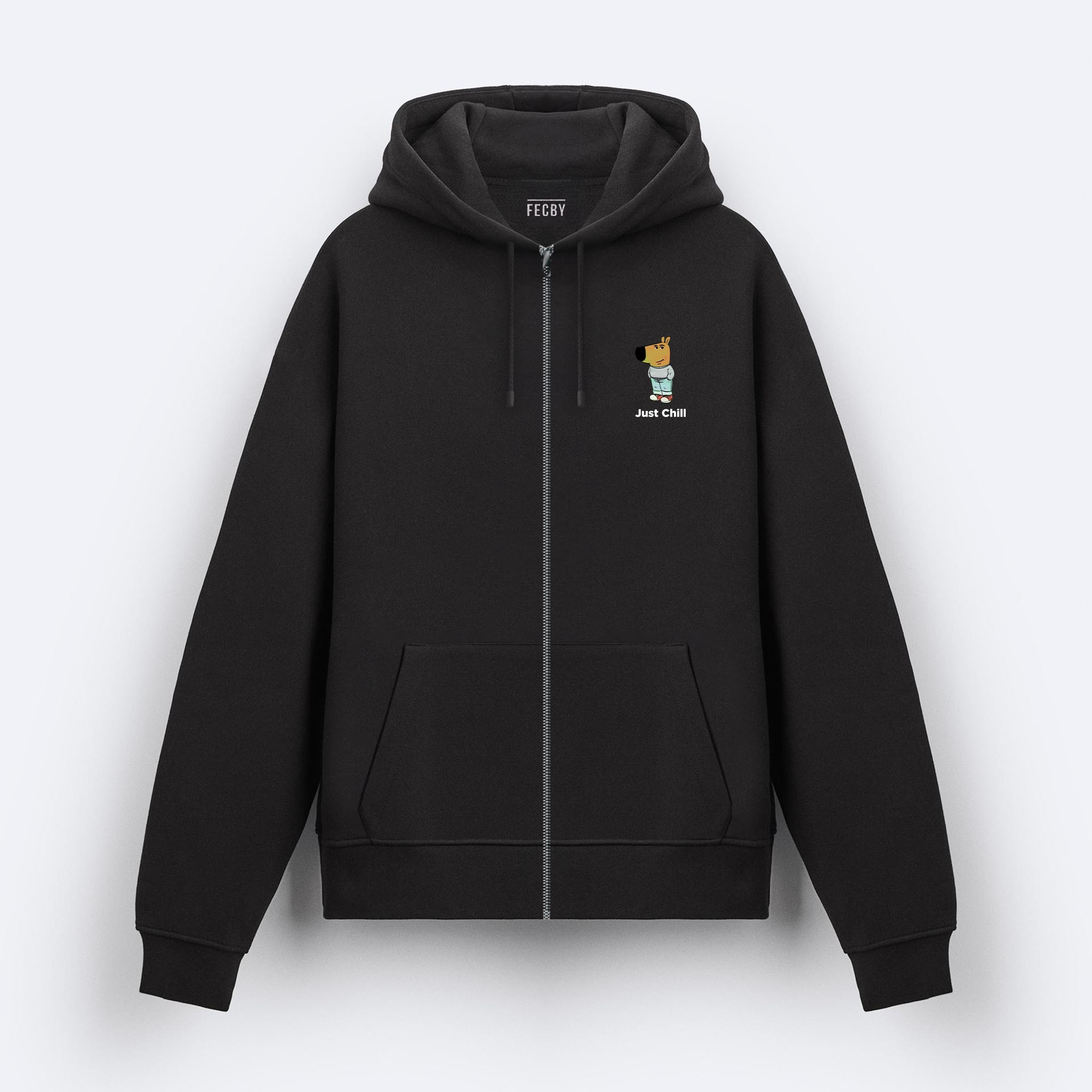 Chill Guy Fermuarlı Hoodie
