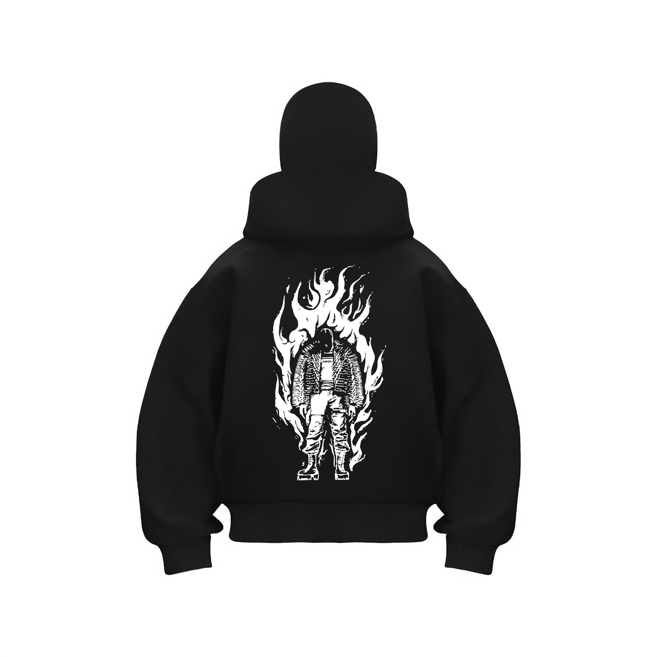 Kanye Donda Ninja Kar Maskeli Fermuarlı Hoodie