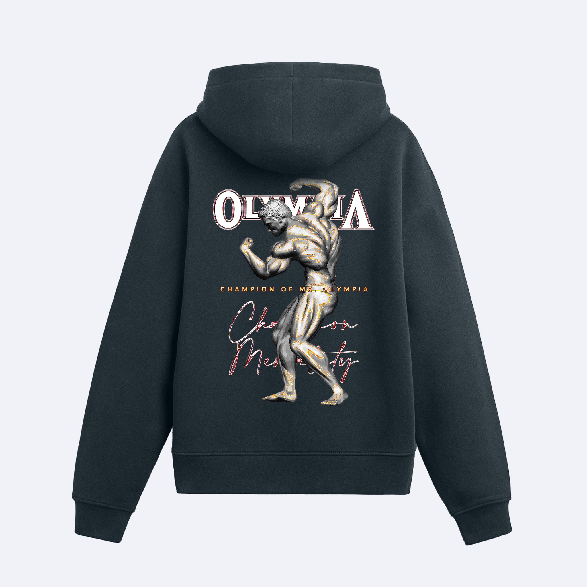 Champion of MR. Olympia Fermuarlı Hoodie