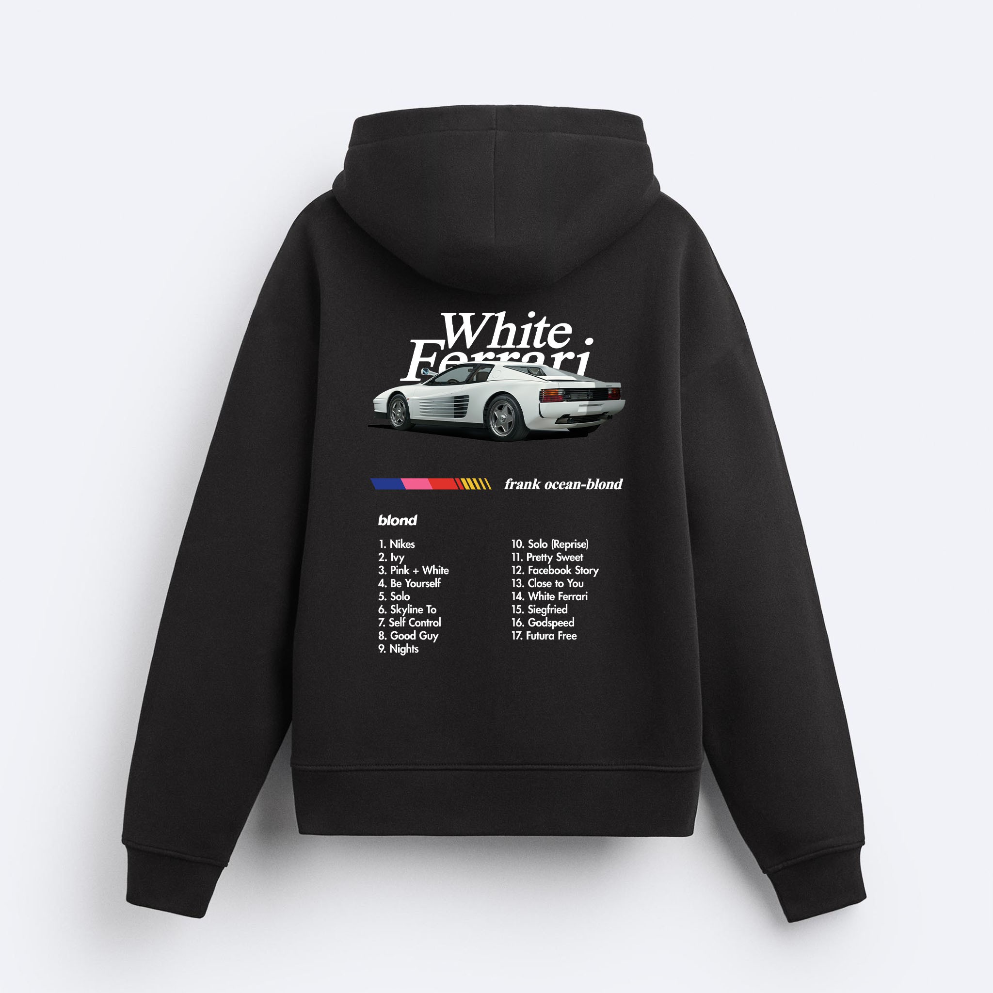 White Ferrari Kapşonlu Sweatshirt