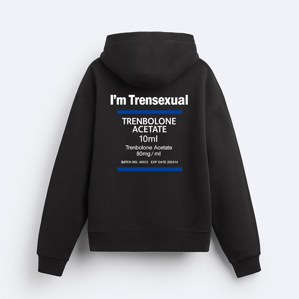 I'm Trensexual Barcode Fermuarlı Hoodie